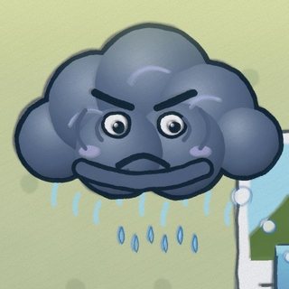 Grumblegloom, a grumpy gray cloud